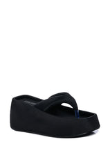 VERONICA BASIC FLATFORM FLIP FLOP SANDAL IN BLACK
