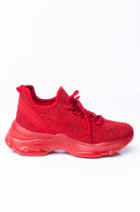 WANNA SEE IT ALL FLAT SNEAKER RED