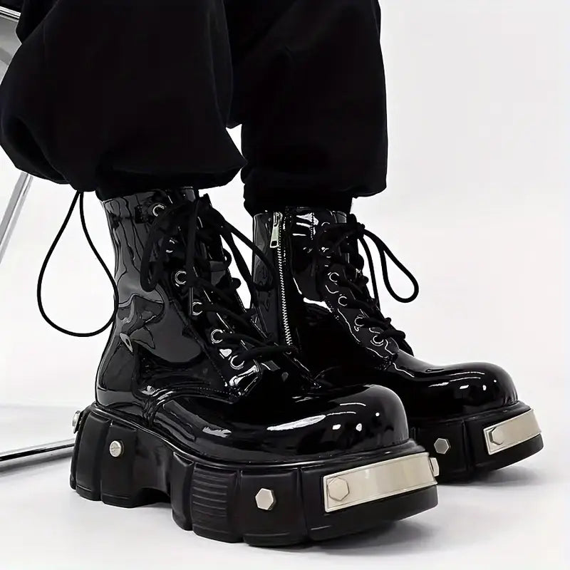New Cyber Punk Style High Top Chunky Boots