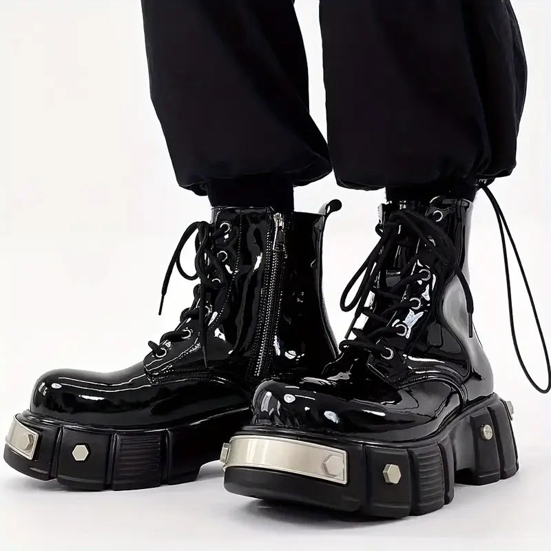 New Cyber Punk Style High Top Chunky Boots