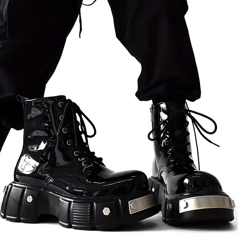 New Cyber Punk Style High Top Chunky Boots