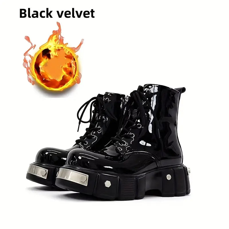 New Cyber Punk Style High Top Chunky Boots