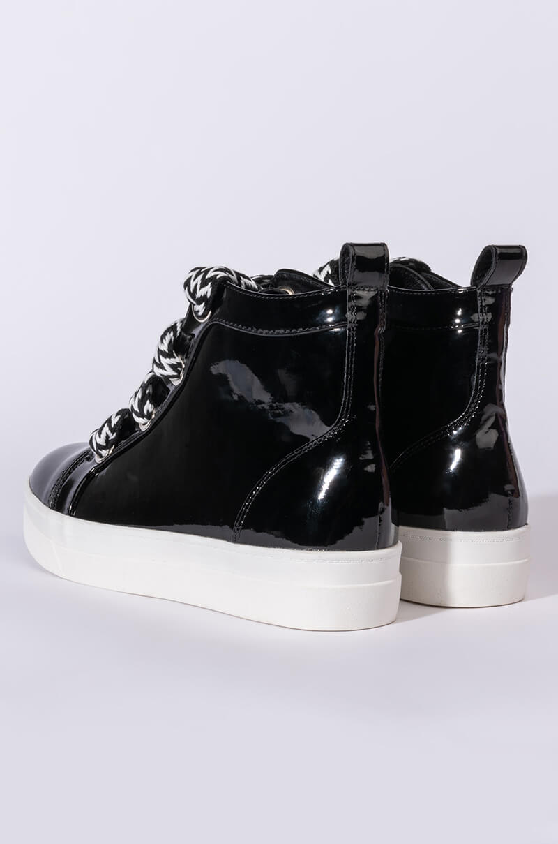 AZALEA WANG ALL FOR YOU FLAT SNEAKER IN BLACK