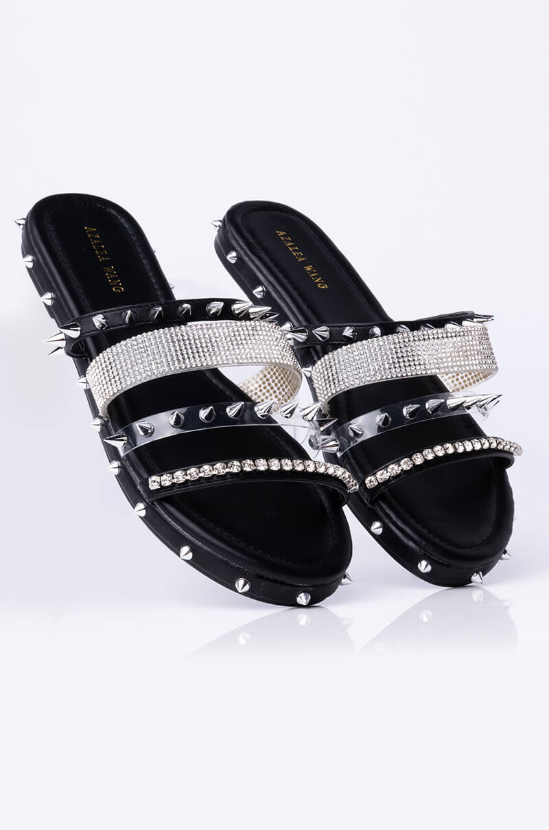 AZALEA WANG BALL SO HARD SLIP ON SANDAL BLACK