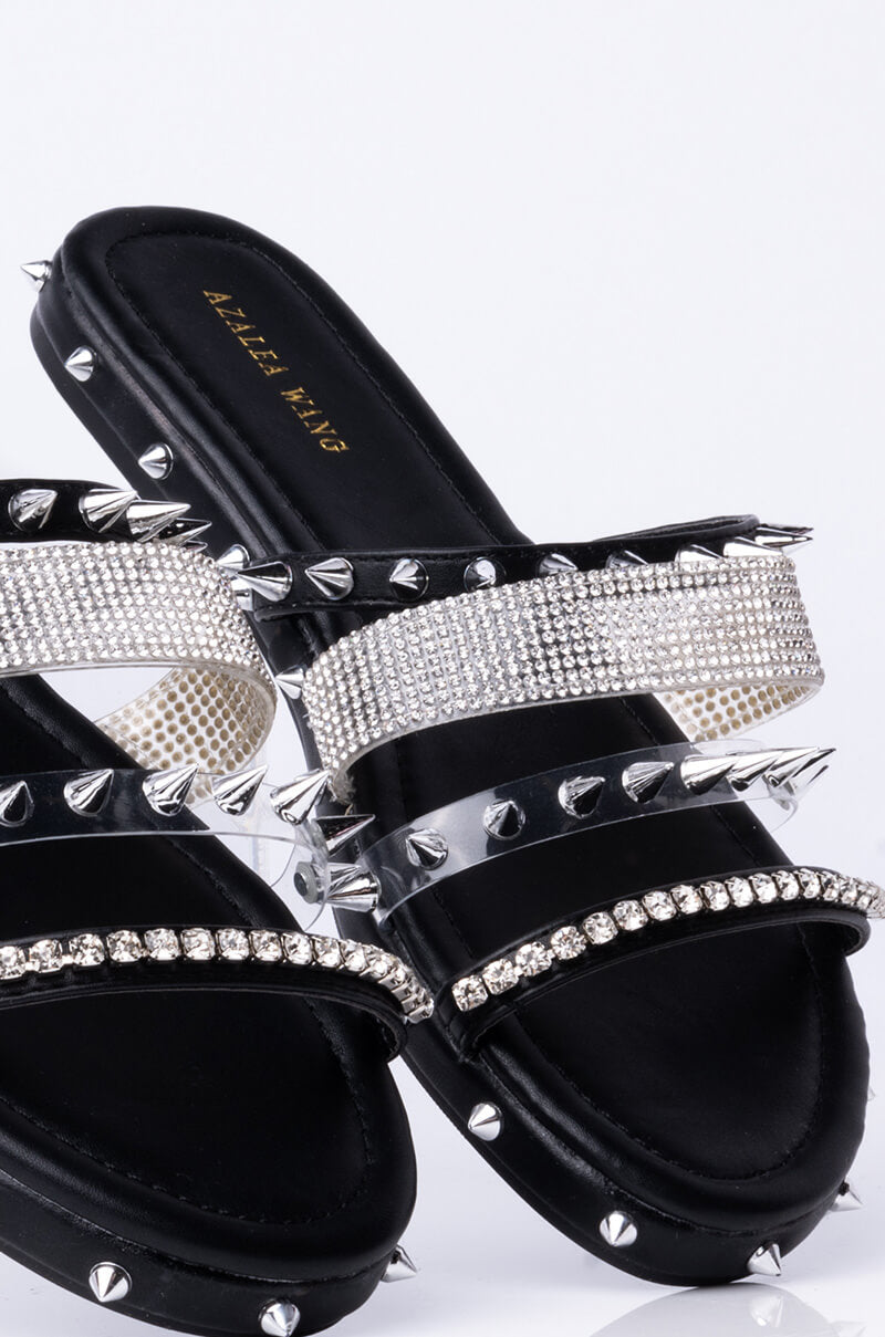 AZALEA WANG BALL SO HARD SLIP ON SANDAL BLACK