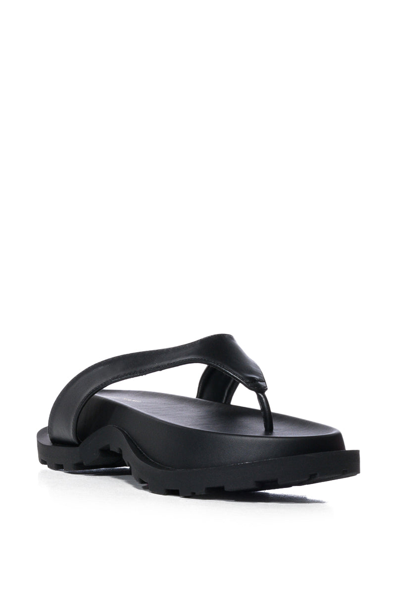 AZALEA WANG LIV FLIP FLOP SANDAL IN BLACK