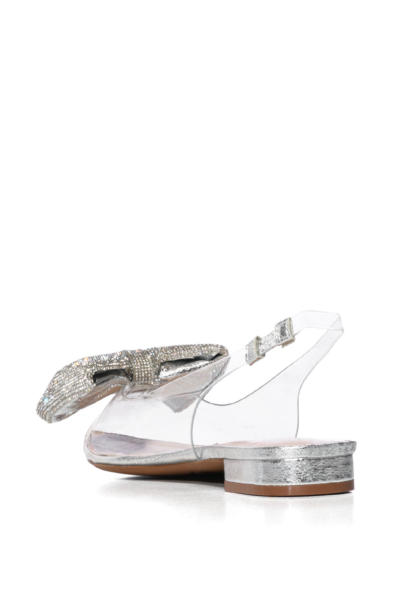 AZALEA WANG LOULOU SILVER AND CLEAR FLAT