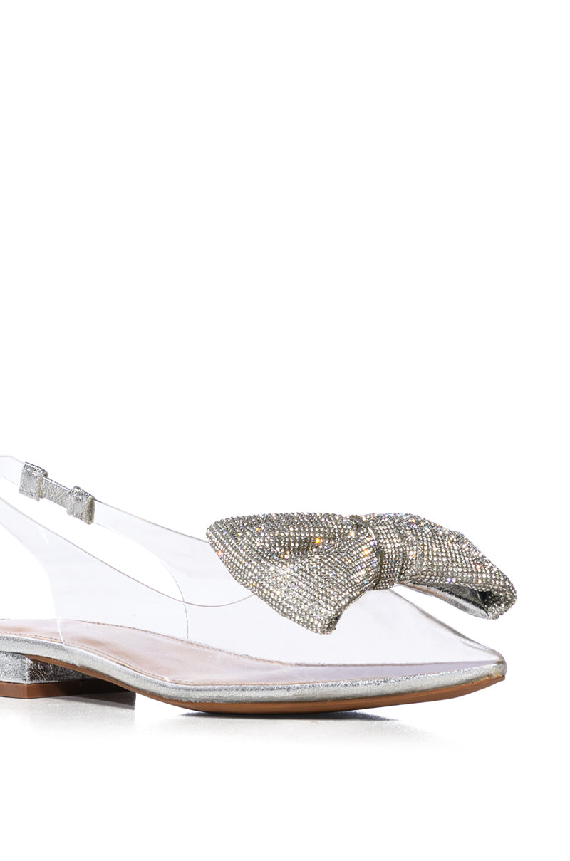 AZALEA WANG LOULOU SILVER AND CLEAR FLAT