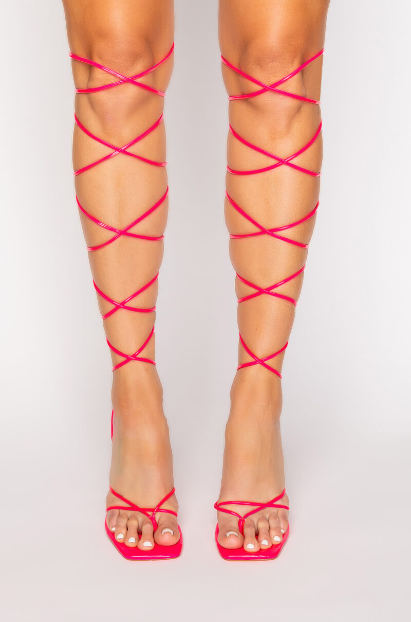 AZALEA WANG NIGHTS IN MIAMI STILETTO SANDAL IN FUCHSIA