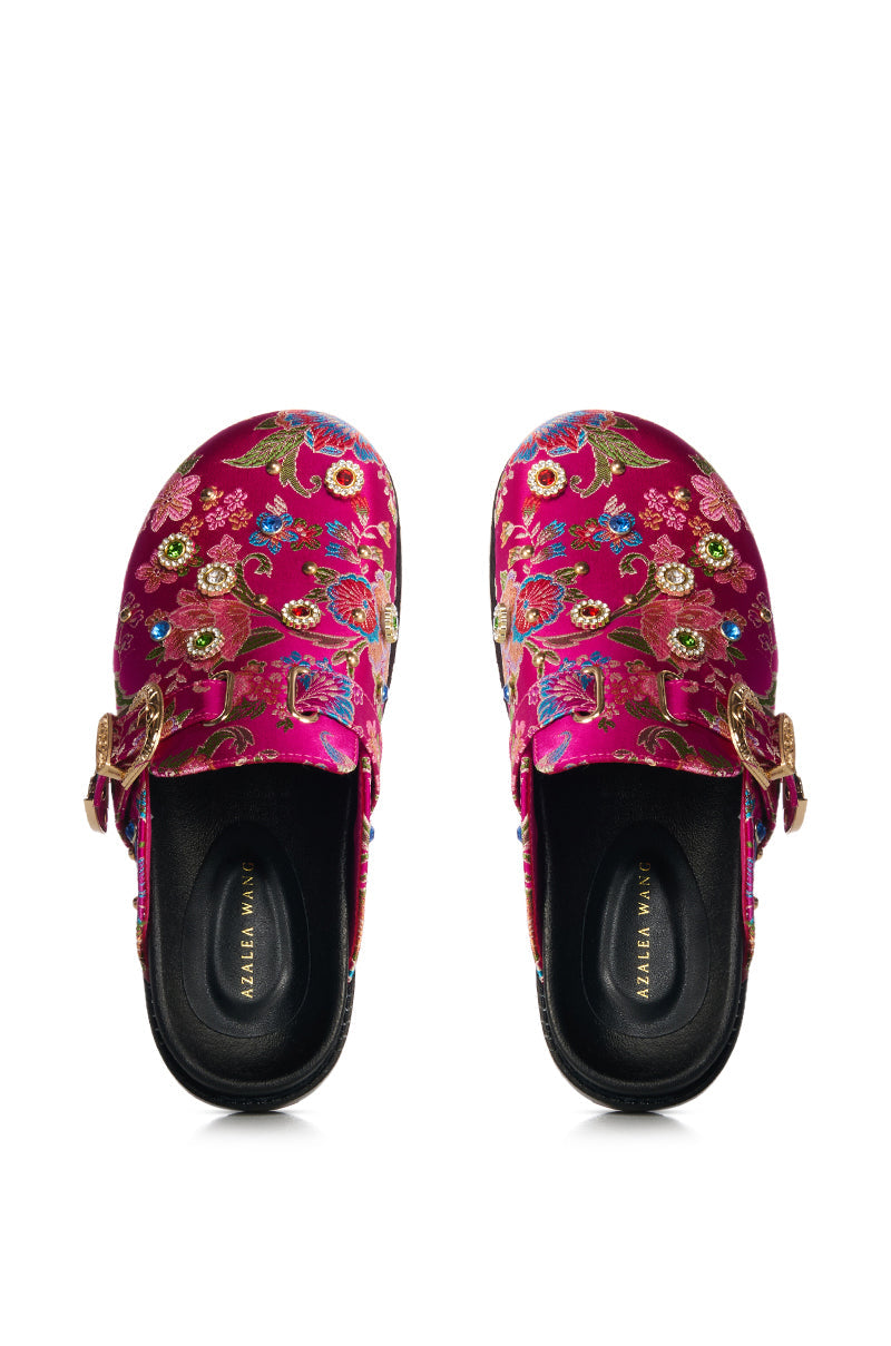 AZALEA WANG QUINBY BROCADE CLOG IN PINK