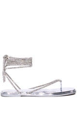 AZALEA WANG STARSTRUCK SILVER PU SANDAL