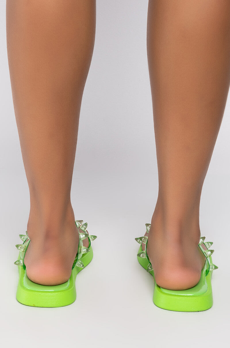 AZALEA WANG SWEET LIKE ME FLAT SANDAL IN GREEN