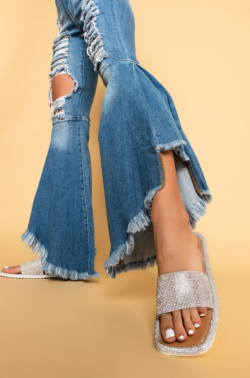 AZALEA WANG WAKE ME WHEN IT'S ALL OVER FLAT SANDAL IN NUDE