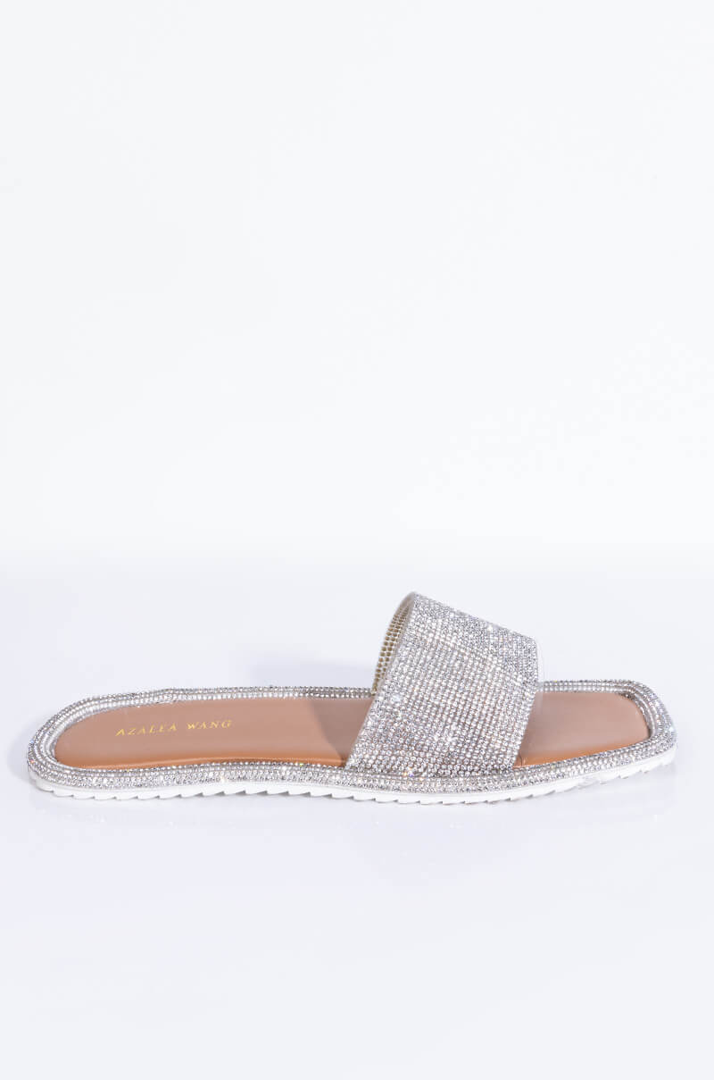 AZALEA WANG WAKE ME WHEN IT'S ALL OVER FLAT SANDAL IN NUDE