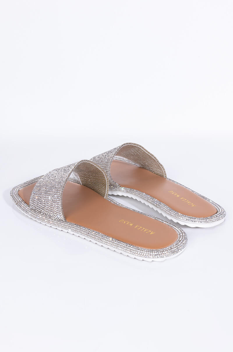 AZALEA WANG WAKE ME WHEN IT'S ALL OVER FLAT SANDAL IN NUDE