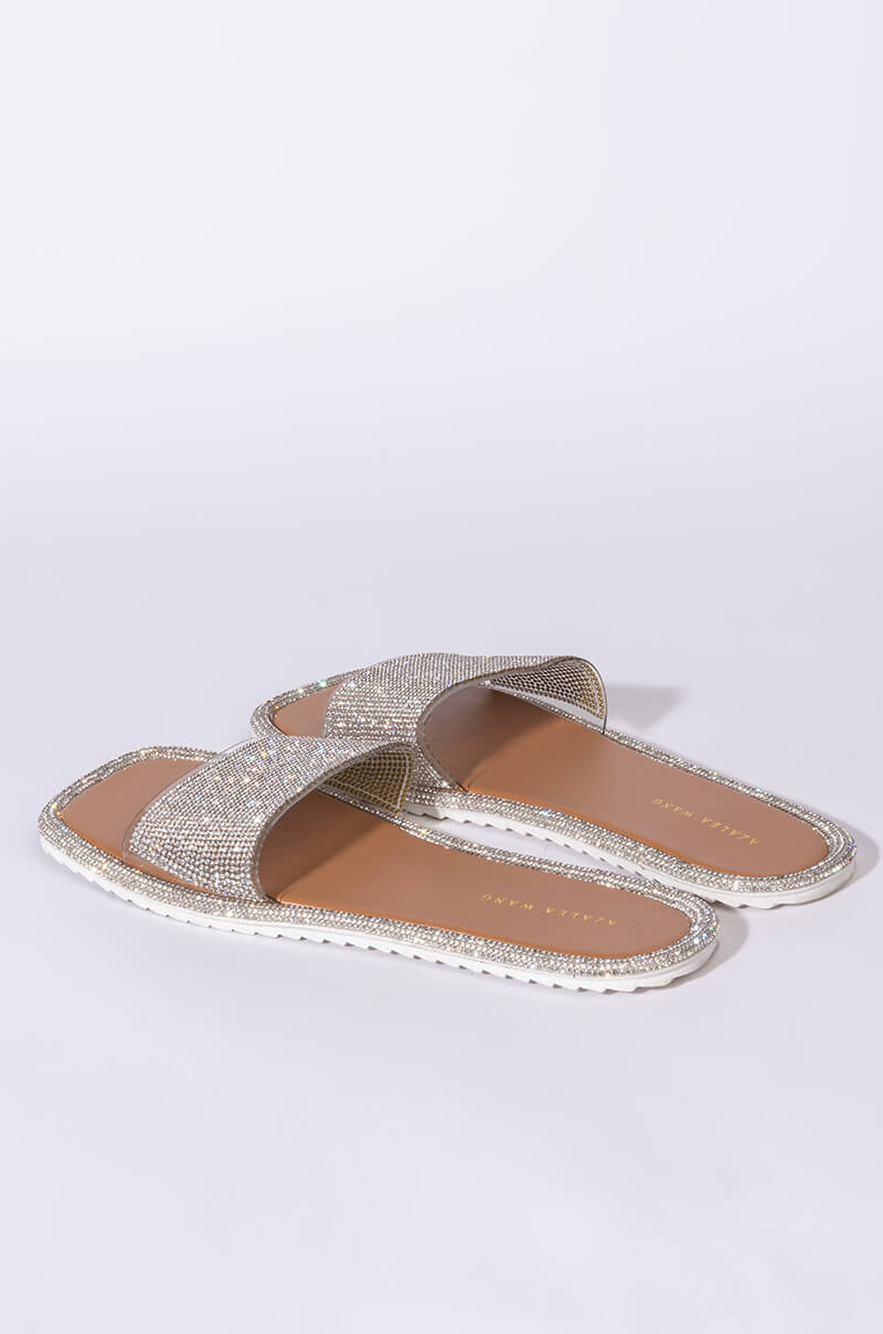 AZALEA WANG WAKE ME WHEN IT'S ALL OVER FLAT SANDAL IN NUDE