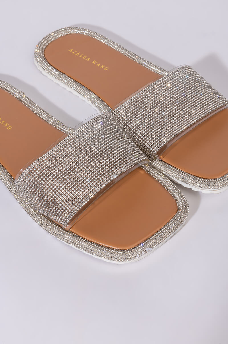 AZALEA WANG WAKE ME WHEN IT'S ALL OVER FLAT SANDAL IN NUDE