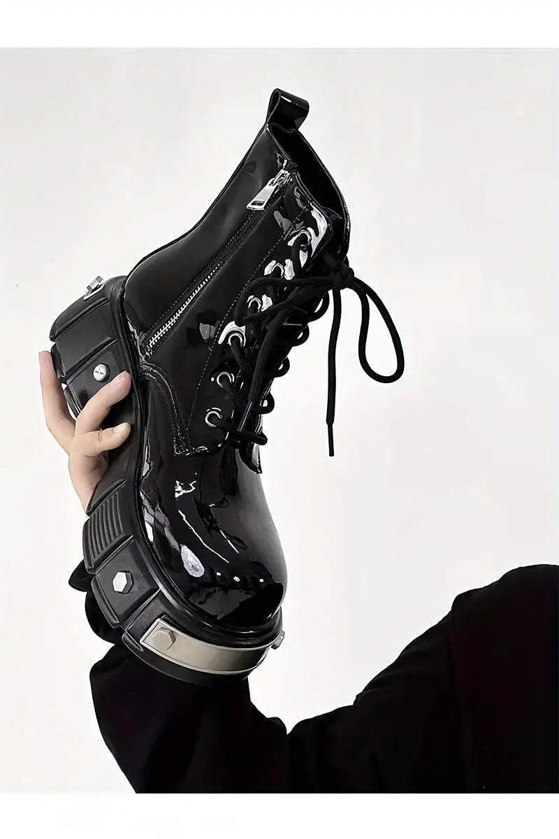 New Cyber Punk Style High Top Chunky Boots