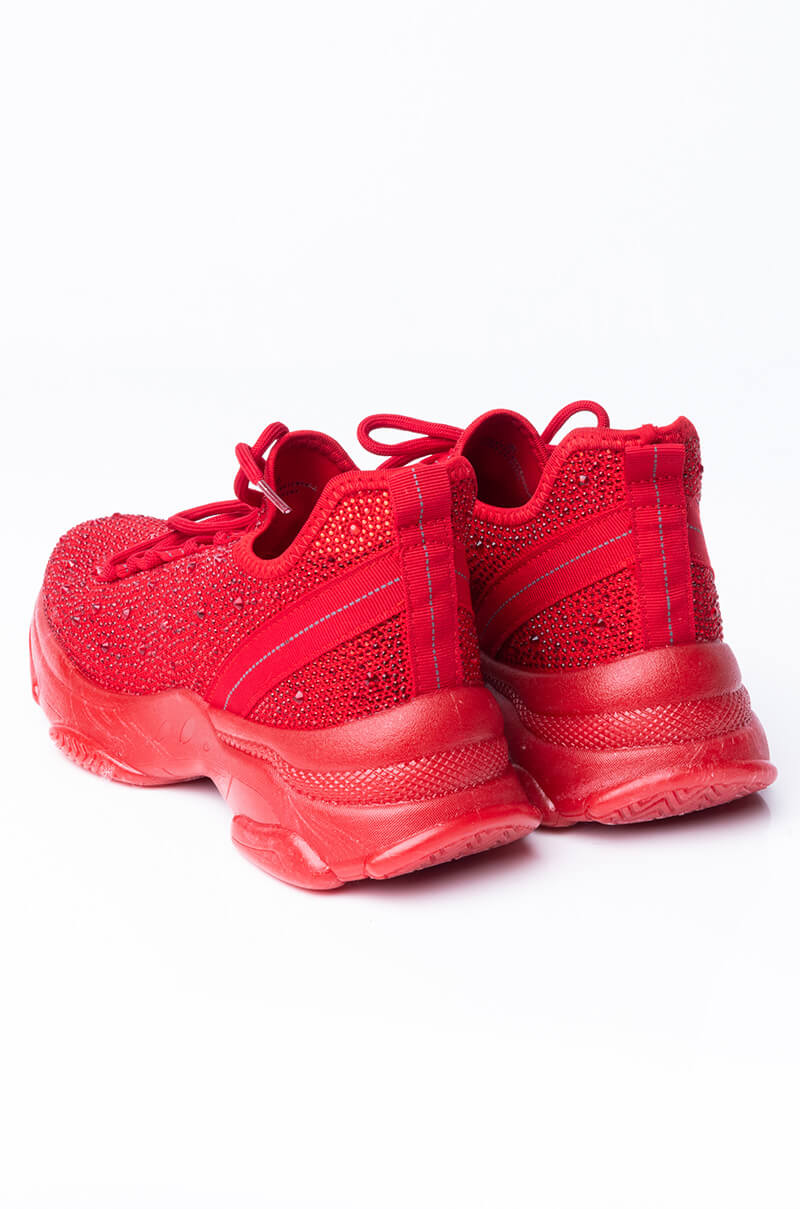 WANNA SEE IT ALL FLAT SNEAKER RED