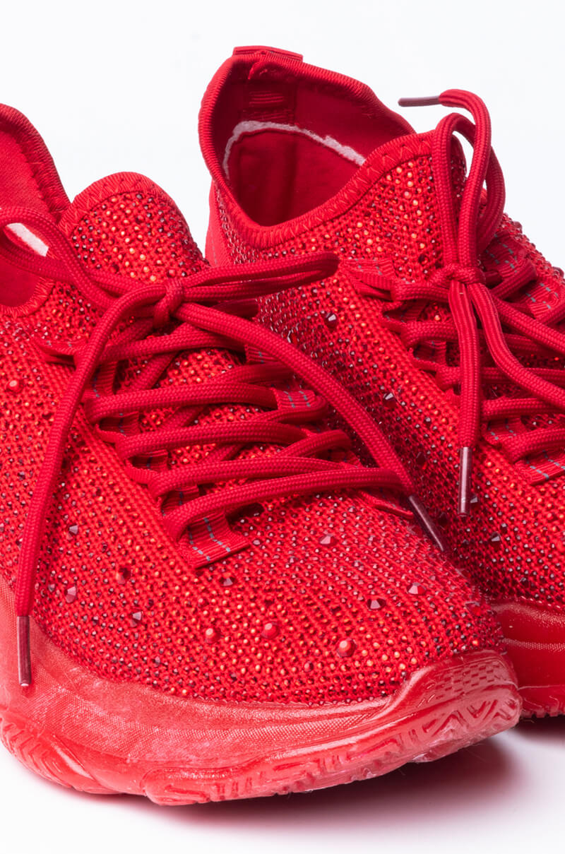 WANNA SEE IT ALL FLAT SNEAKER RED